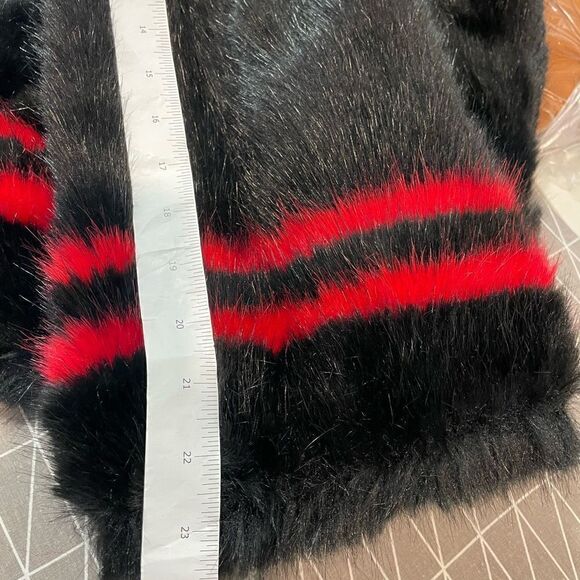 ERMANNO SCERVINO NEW Limited Rare Faux Fur Black short coat - Picture 14 of 16